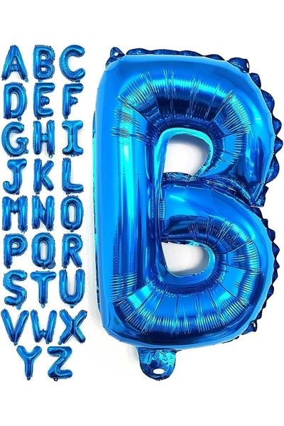 Baloane Vesele Balon Folie Litera B Albastru 40 cm LTR8-B