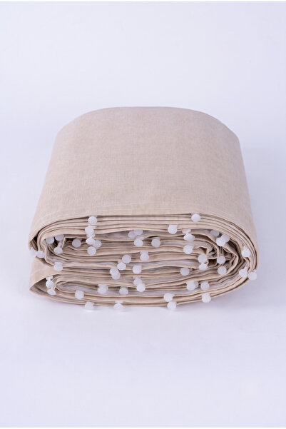 Yuka Beige Balcony Curtain Luxury 1St Class Tarpaulin Fabric Water Repellent ...