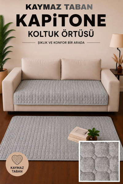 vivamia Square Patterned One-Piece Non-Slip Base Quilted Sofa Cover Sofa Bed ...