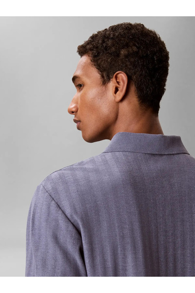 Calvin Klein SS EASY VERTICAL STR, XL7 Erkek Mavi Gömlek