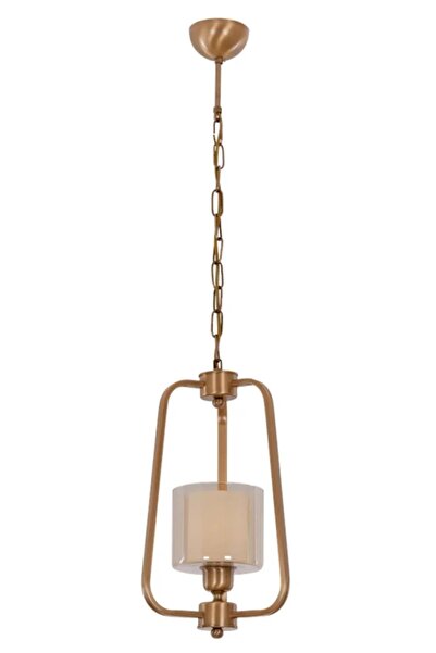 Avonni AV-1597-1E Eskitme Kaplama Modern Avize E27 Metal Cam H: 80 cm, Ø: 15 cm