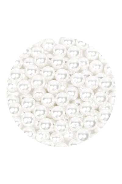 OEM Margelute albe, cu aspect lucios, 8mm, set 100 bc