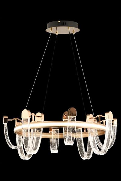 Avonni AV-7015-8024-80 Gold Kaplama Klasik Avize LED Metal Pleksi H: 100 cm, ...