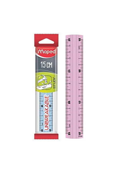 Maped Rigla Study 15cm flexibila multicolor