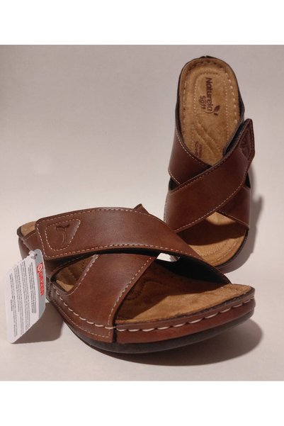 GEZER Anatomically Soft, Thick Sole, Lightweight and Comfortable, Leather-Like Appearance, Mother's Slippers, Home and Street Slippers