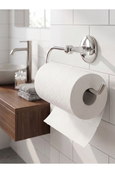 EMPA METAL Classic Series Chrome Stainless Steel Set of 2 Wc Paper Holder Roll Towel Holder