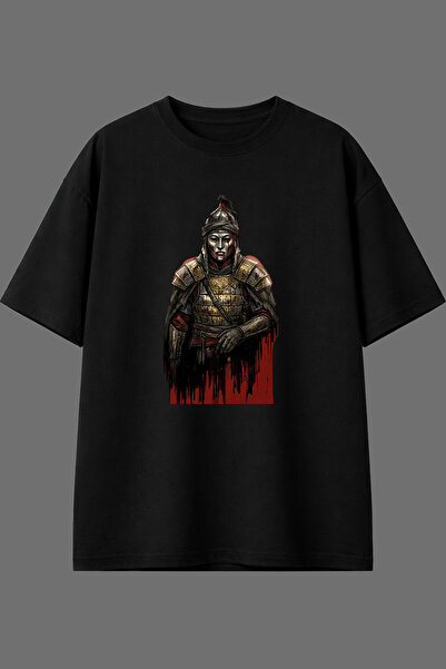 VSRN Baybbars Design Pre-Printed Black Oversize T-Shirt