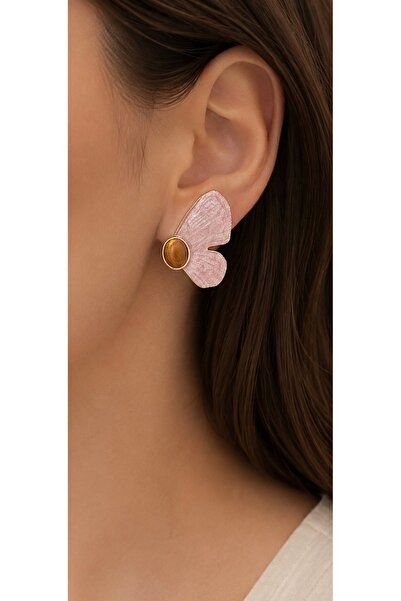 DAZLİNGACCESSORY Pink Enamel Earrings