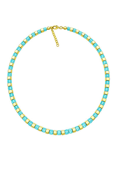 Venus Design Square Colored Bead Necklace