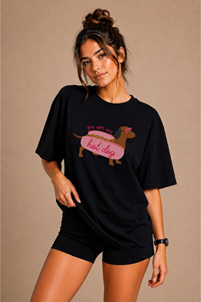 FECCY Premium unisex majica sa hot dogom, velika ženska majica, muška majica,...