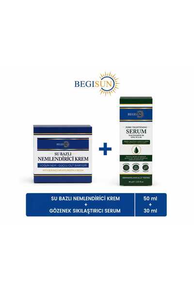 BEGISUN 2-Pack Pore Care and Moisturizing Set Water-Based Moisturizing Cream 50 ml + 6% Niacinamide Serum 30 ml