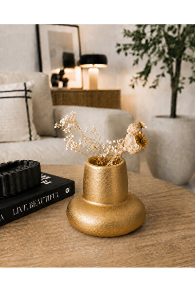KRN HOME Dekoratif Beton Vazo - El Yapımı Modern Ev Dekorasyonu