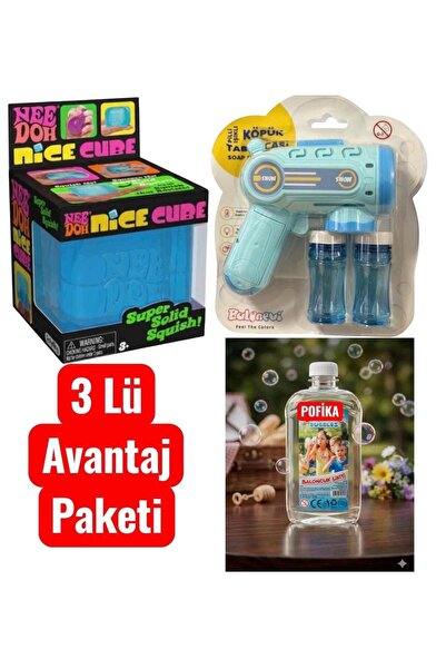 Pofika Needoh Nice İce Cube Squishy Stres Azaltma Oyuncak + Baloncuk Köpük Ta...