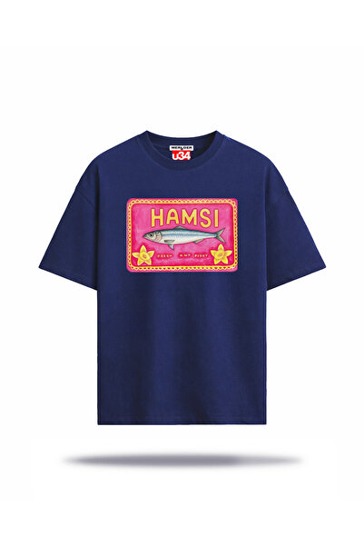 Hamsi Baskılı Relaxed (Yarı Oversize) Unisex Tişört