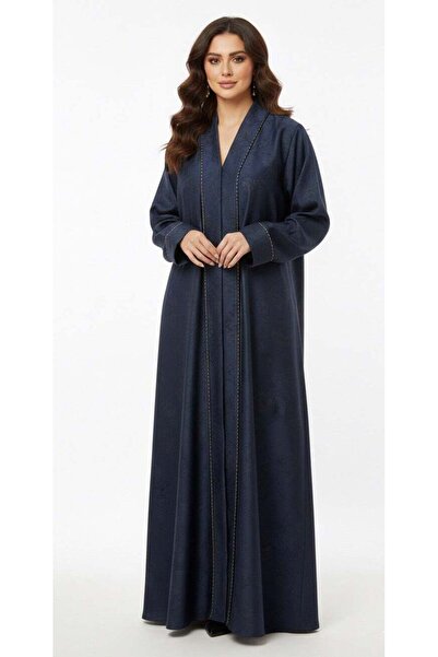Azria Fashion Jacquard Abaya - Midnight Navy