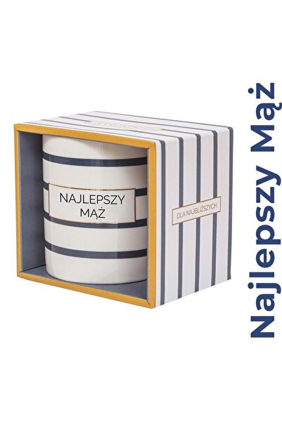 Be-Happy Gifts Cana portelan Najlepszy Maz multicolor 350ml cu cutie