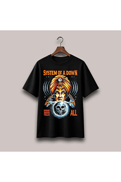 Grafftee Clothing Μπλουζάκι Unisex Oversize με στάμπα System of a Down