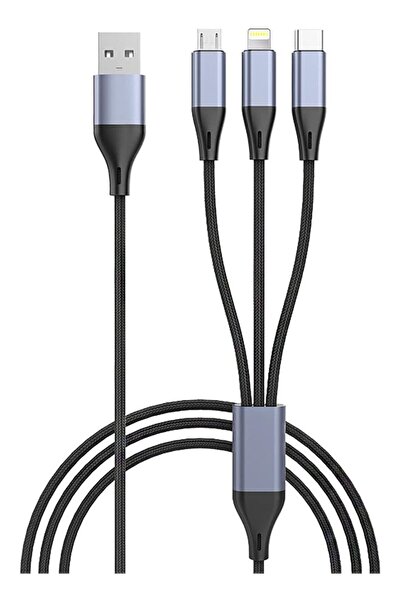 Generic كابلات شحن USB للهواتف 3 في 1، كابل شحن سريع 5 أمبير مضفر من النايلون...