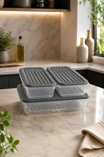 Monrize Concept 3-Piece Refrigerator Organizer Storage Container Set 2.5 L + ...