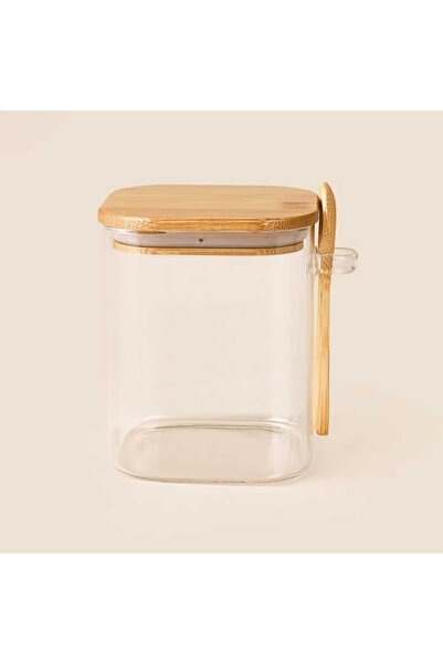 Tohana Kaşıklı Cam Kavanoz - Şeffaf - 900 ml