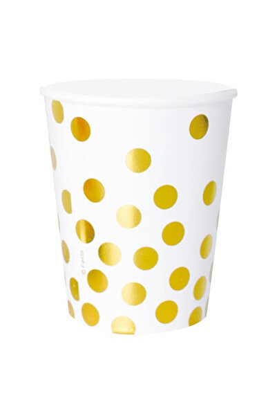 Godan Set 6 pahare petrecere, Godan, Hartie, 270 ml, Alb