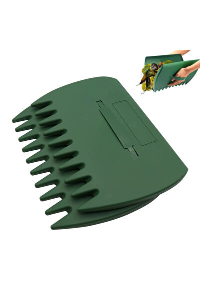 YBOSHOP Manual leaf rake, Anatomical, durable PP, 34x25 cm, green