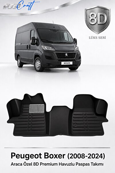 OTOCRAFT Peugeot Boxer 2008-2024 Araca Özel 8D Havuzlu Oto Paspas Takımı Siya...