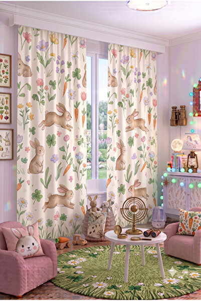 EFSANE PET ستارة خلفية لغرفة الأطفال مقاس 140 × 260 سم، مزخرفة ومطبوعة رقميًا...