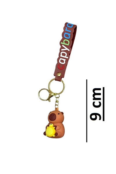 TOPNET Silikon Anahtarlık 9 CM Büyük Boy Mickey Minnie Hello Kitty Capybara