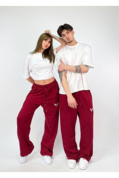 zaee Vnm Embroidered Adjustable Leg Baggy Sweatpants That Can Be Worn in All ...