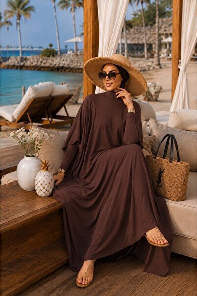 Aişe tesettür Brown Hijab Pareo