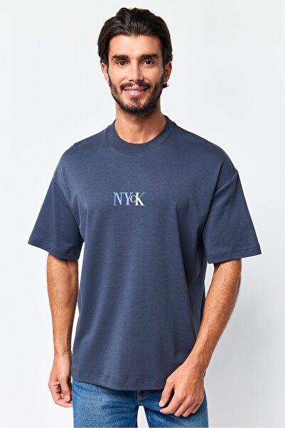 Calvin Klein Jeans Men Crew Neck Brand Logo Short Sleeve T-Shirt, Dark Grey