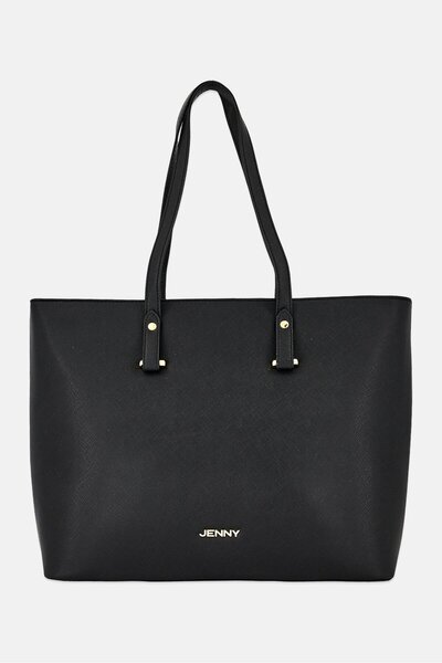 Jenny Women Brand Logo Tote Bag, Black