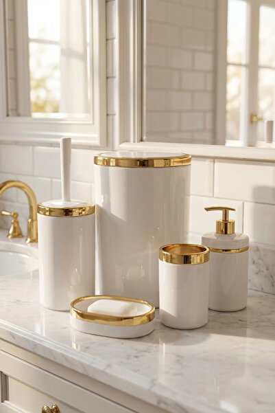 Empressco Stylish and Convenient 5-Piece Bathroom Set, Ideal for Comfortable ...