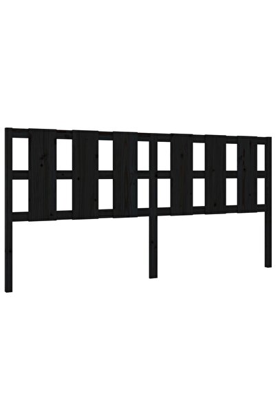 vidaxl Tăblie de pat, negru, 205,5x4x100 cm, lemn masiv de pin