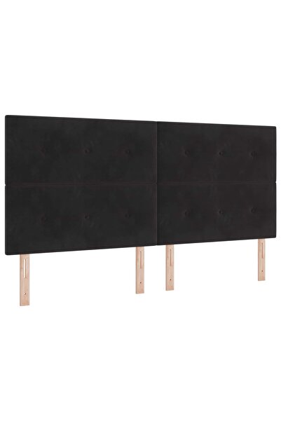 vidaxl Tăblie LED cu benzi LED Manual Negru 200 cm Catifea
