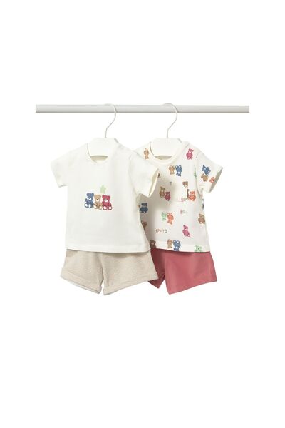 MAYORAL Set băieți 2 tricouri și pantaloni scurți 1652 Multicolor