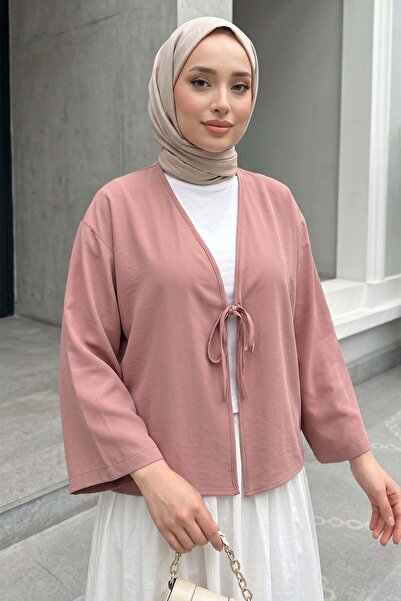 zenne Rope Laced Kimono 2362 - Powder Color
