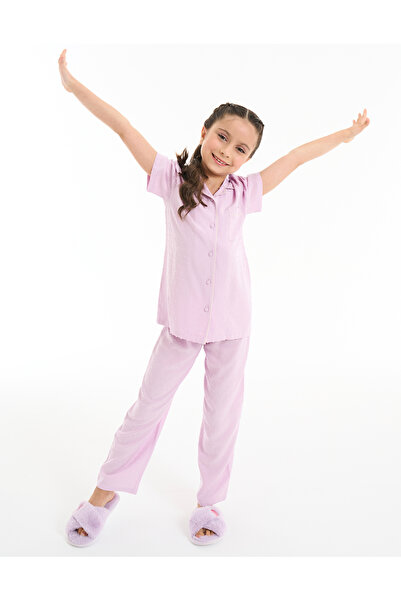 Nayomi Dream NAY LD ORCHID BLOSSOM CLASSIC SS PJ SET-LDOBPJVD17:DUSKY PURPLE:...