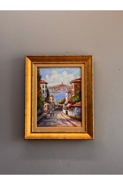 Asmin Sanat Evi İSTANBUL MANZARALI YAĞLI BOYA TABLO 55X45 CM