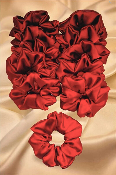 Melays 100 Pieces Henna Engagement Elastic Satin Scrunchie Hair Clip Bridesma...