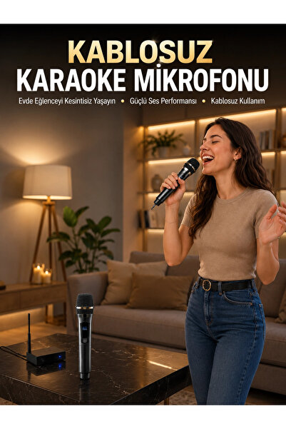 shopwave Professional Wireless Microphone Set with Dual Microphones