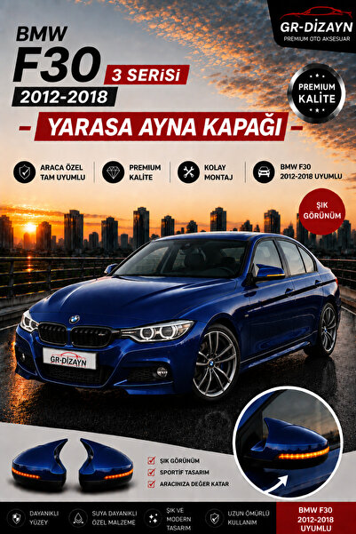 GR-Dizayn BMW F30 ARACA ÖZEL BOYALI YARASA AYNA KAPAĞI A+ (İMPERİAL MAVİ)