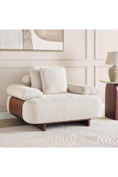 PAN HOME TOKELAU SINGLE SEATER SOFA - CREAM