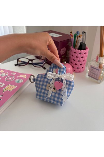 PİNKUE Mini Çanta Şeklinde Organizer | Mini Makyaj Çantası, AirPods Çantası, Kartlık, Bozuk Para Cüzdanı, Anahtarlık