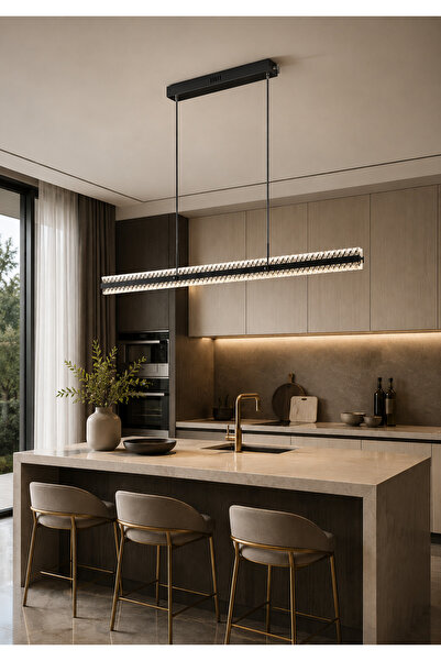 Greca Lumera Long Chandelier 120cm Multi-Colored Light 55W |   Suitable for D...