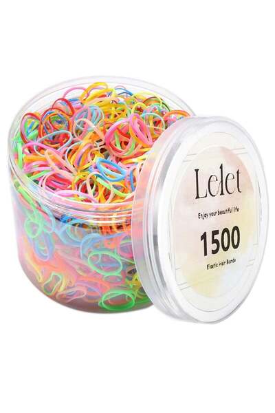 LELEE Lelet 1500 Pcs Colorful Mini Elastic Hair Ties – Soft Rubber Bands for ...