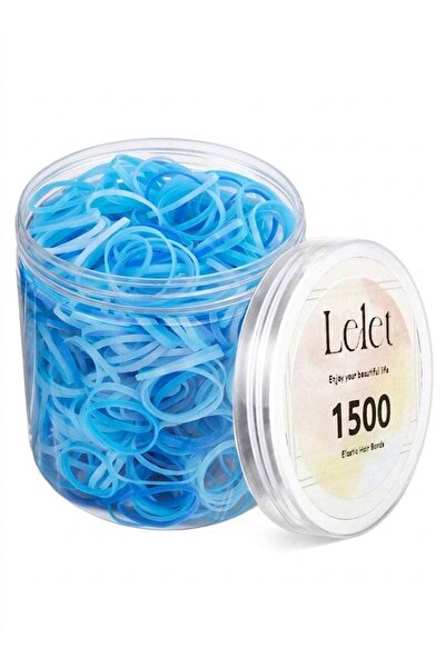 LELEE Lelet 1500 Pcs Blue Series Mini Elastic Hair Ties – Soft Rubber Bands f...
