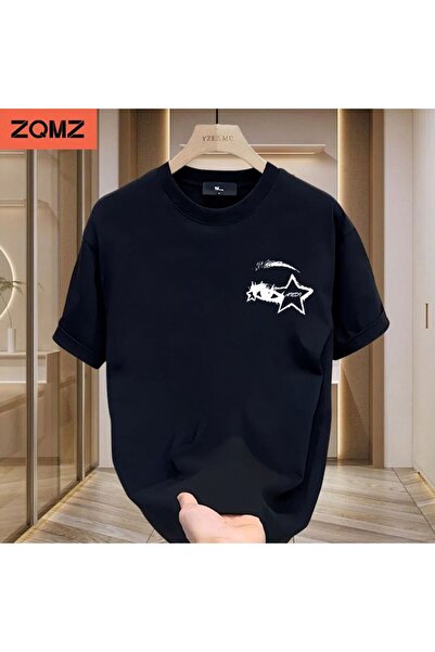 bellanova Unisex πολύχρωμο μπλουζάκι με στάμπα Oversize Streetwear Άνετη εφαρ...