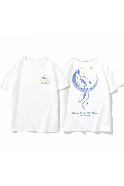 classy moda Unisex Colorful Oversize Printed T-Shirt Streetwear Comfortable F...